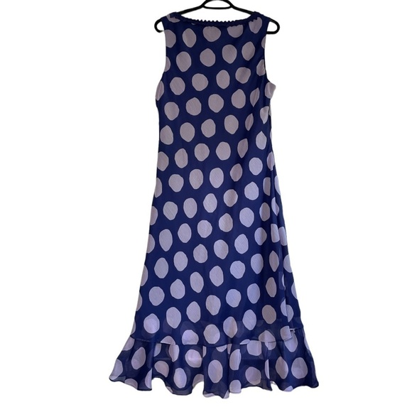JACQUES Vert Sleeveless Polka Dot Dress size 14 - Picture 3 of 6